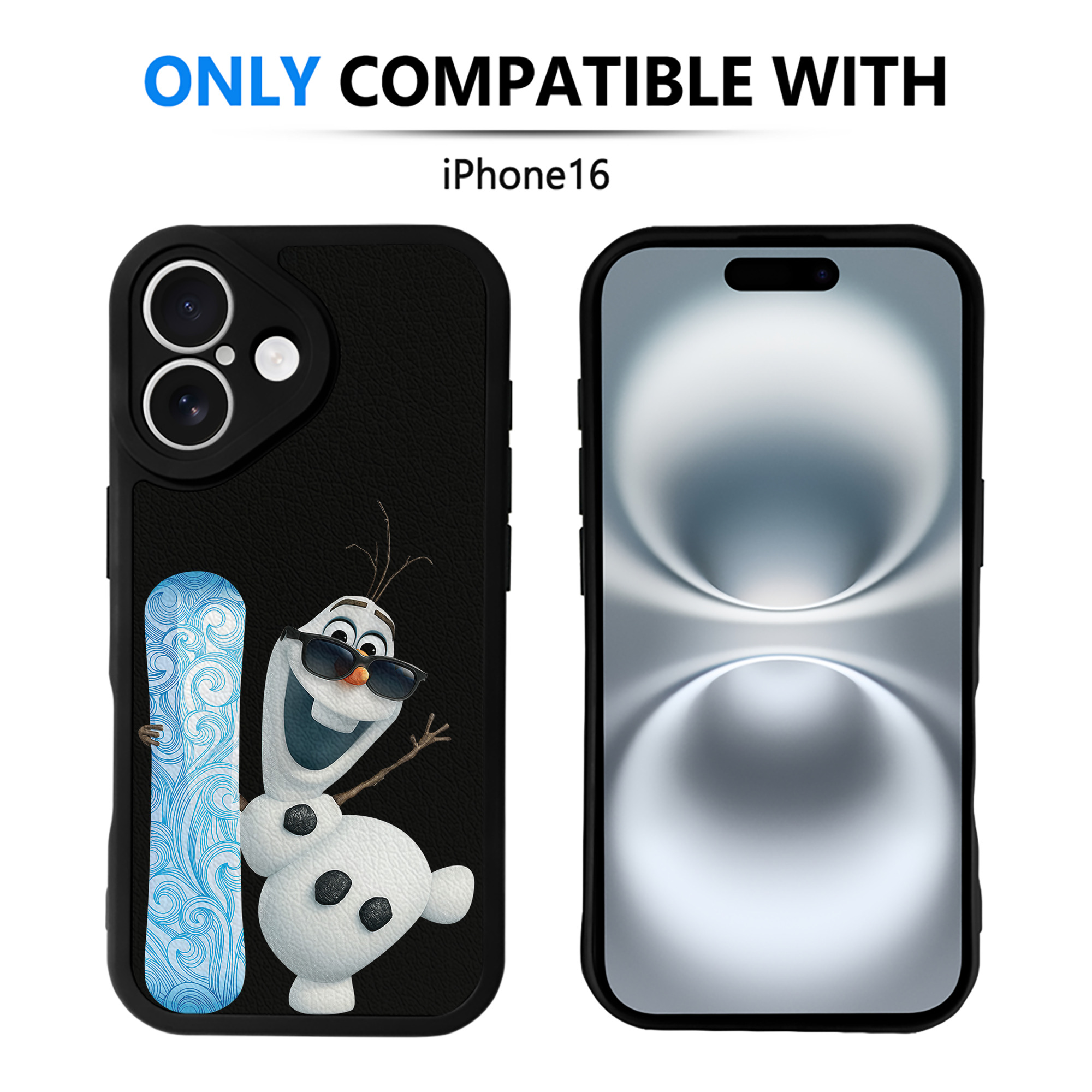 （画像用） アナと雪の女王 アンナ エルサ Frozen Anna Elsa 【iPhone 16シリーズ対応】シリコンスマホケース（レザー調） 材質：シリコン